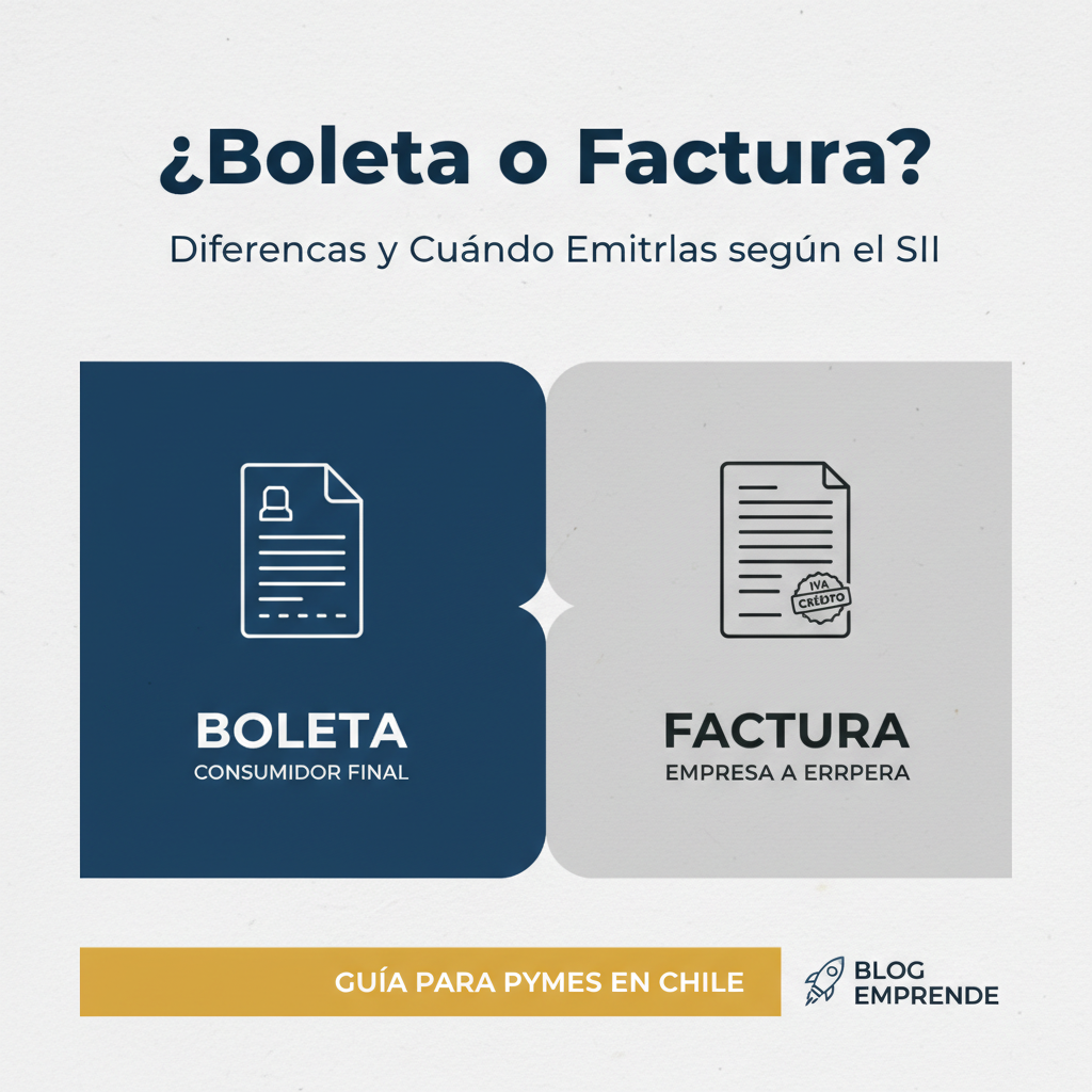 ¿Boleta o Factura? Diferencias y Cuándo Emitirlas según el SII (Guía para PYMEs en Chile)
